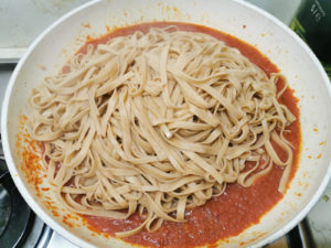 tagliatelle di farro monococco integrale al pomodoro